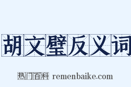 胡文璧反义词是什么意思的图片
